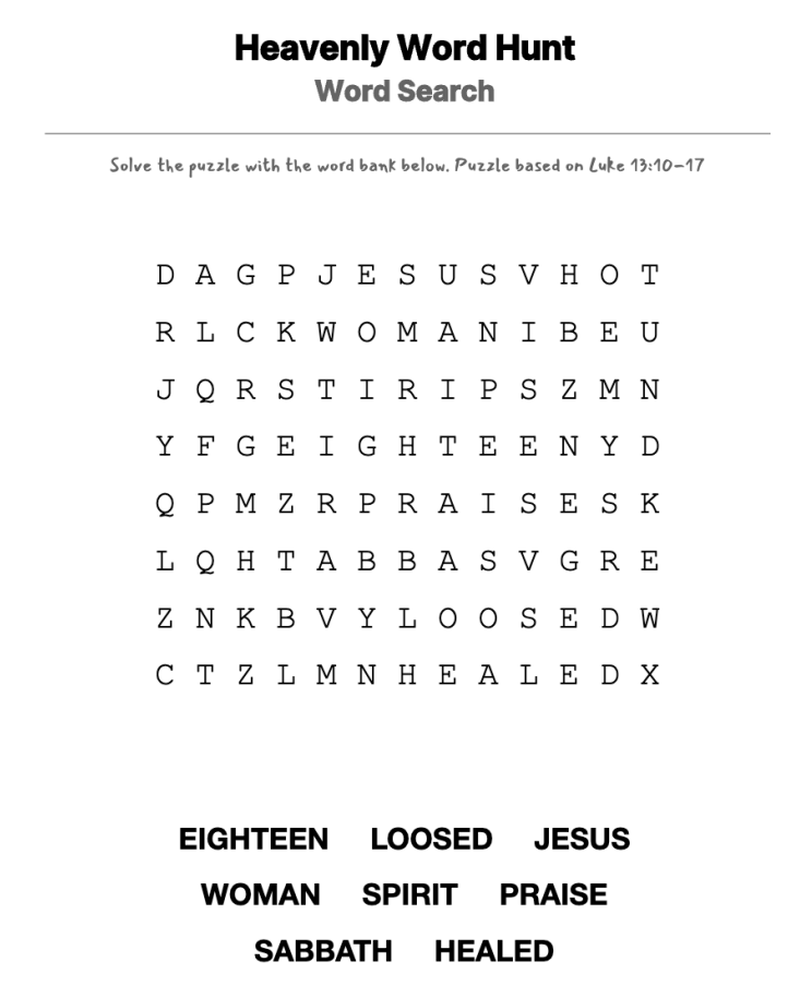 Suzy Snoozy word-search